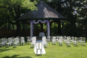 Gazebo decorated for wedding