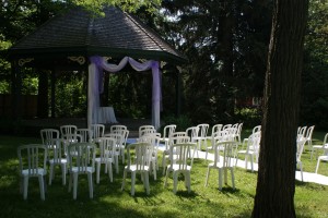 Gazebo decorated for wedding