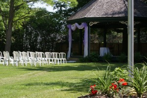 Gazebo decorated for wedding