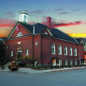 Orono Town Hall at dawn